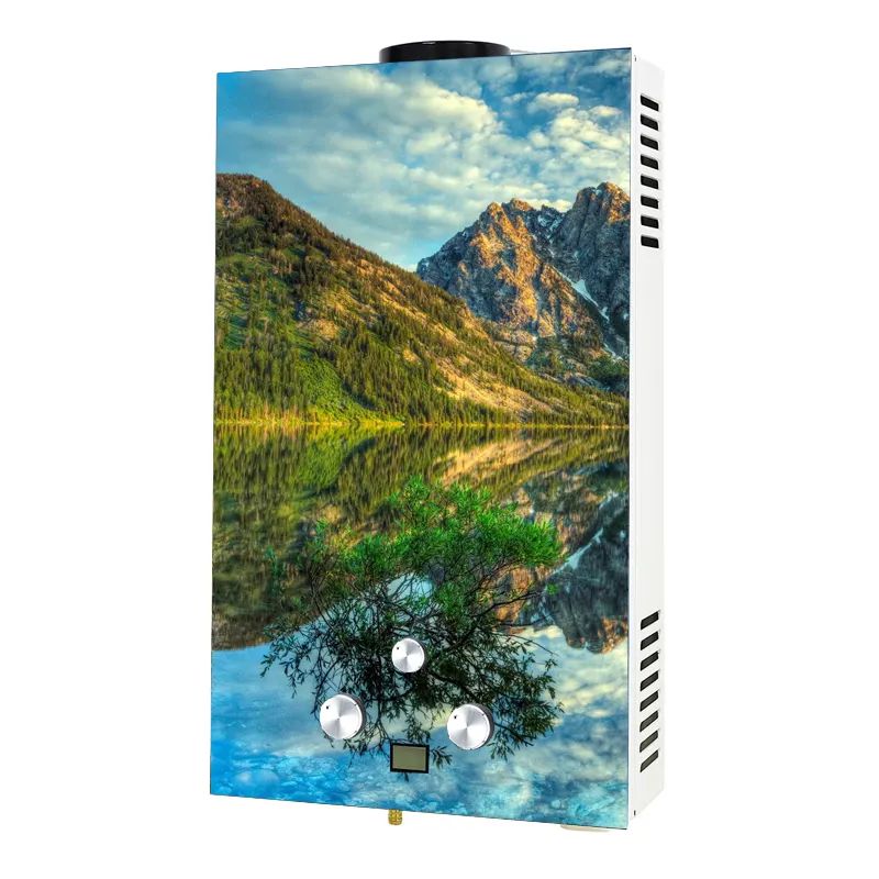 Load image into Gallery viewer, Glass Panel Hot Selling Gas Water Heater Propane LPG /LNG Gas Geyser
